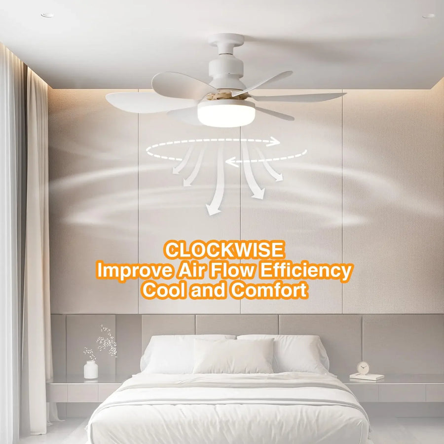 LED 30W Ceiling Fan Light E27 with Remote Dimming Function  Suitable for Living Room Study and Home use  85-265V